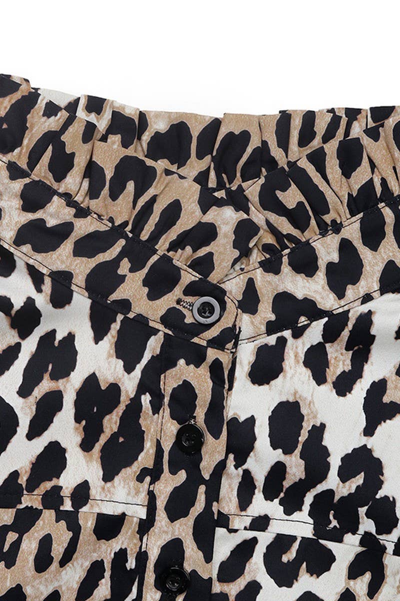 CWDSD8741_VINTAGE LEOPARD PRINT A-LINE MINI DRESS