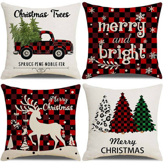 VINTAGE FARM ELK CHRISTMAS PILLOWCASE