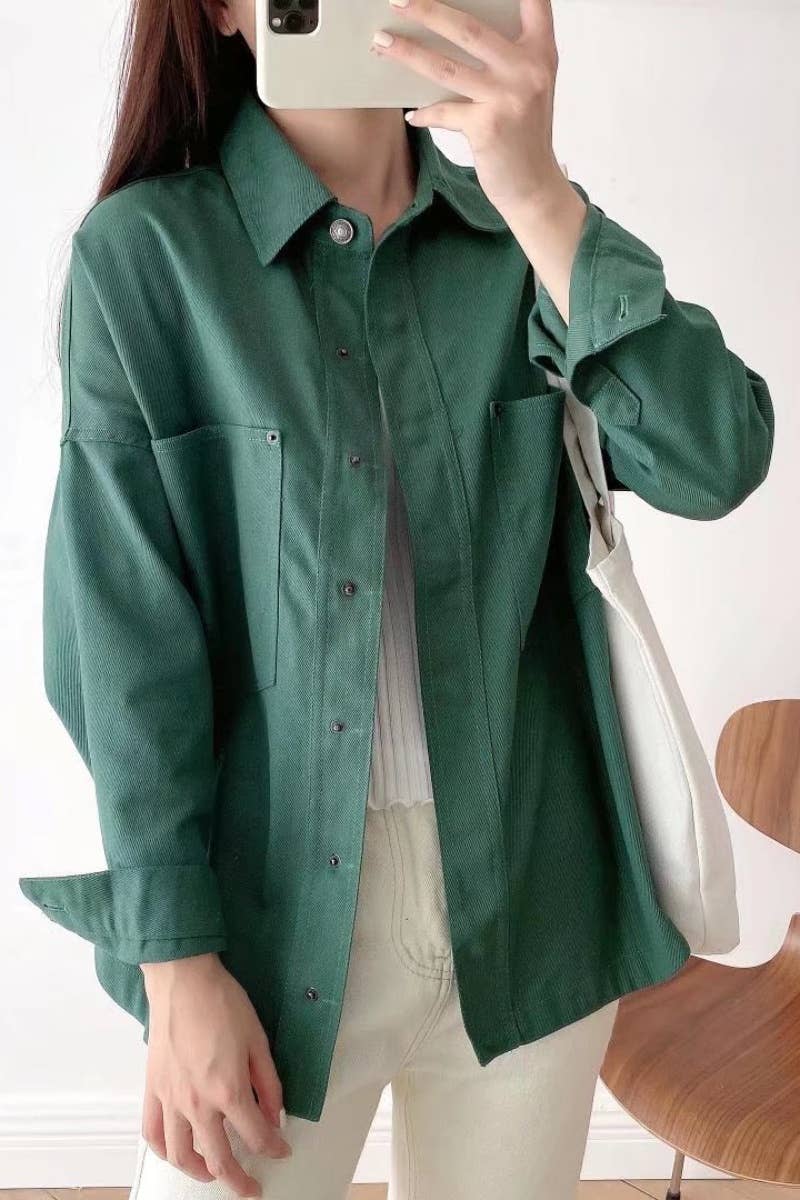 CWTSTL2069_FALL CASUAL DENIM LONG-SLEEVED SHIRT JACKET