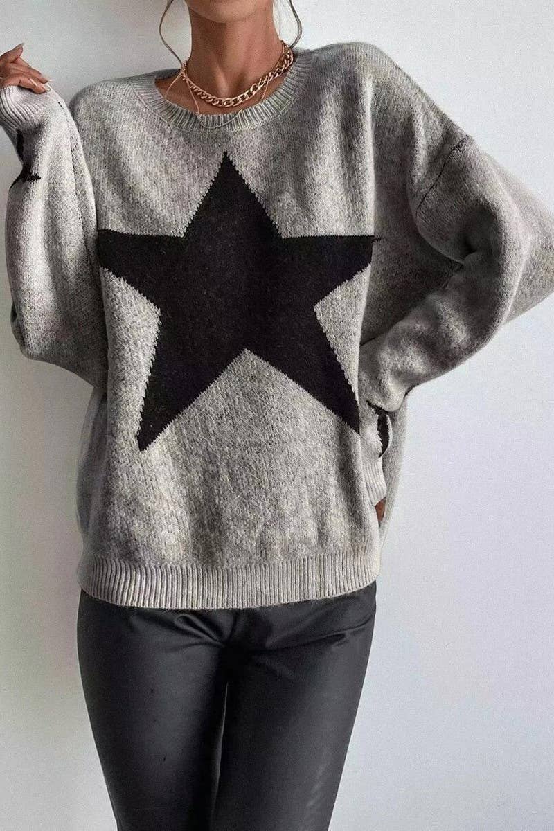CWOSWL6262_LONG SLEEVE PULLOVER CREWNECK RIBBED KNIT SWEATER