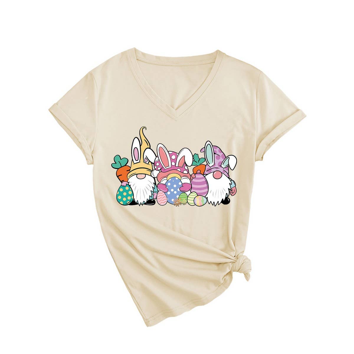 EASTER CUTE DWARF FASHION PRINT SHORT SLEEVE TEES_CWTTS0786