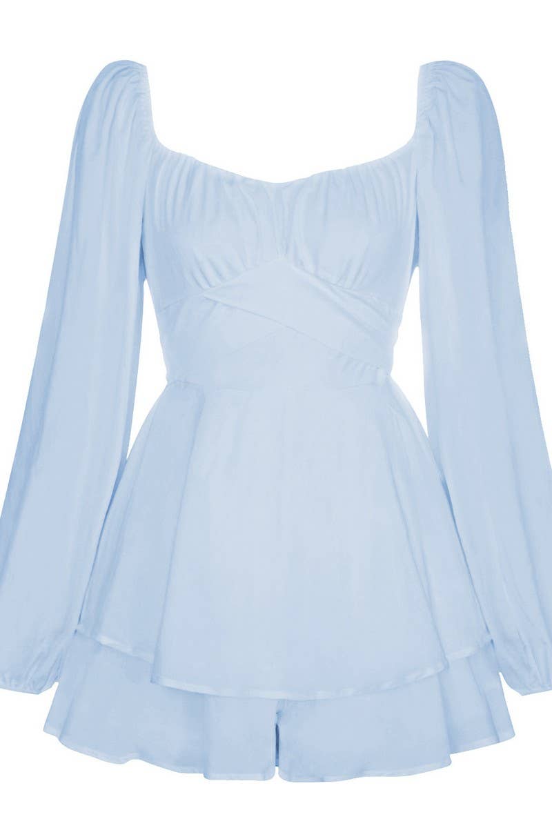 CWSBSL0169_SOLID COLOR FASHIONABLE RUFFLED CASUAL JUMPSUIT