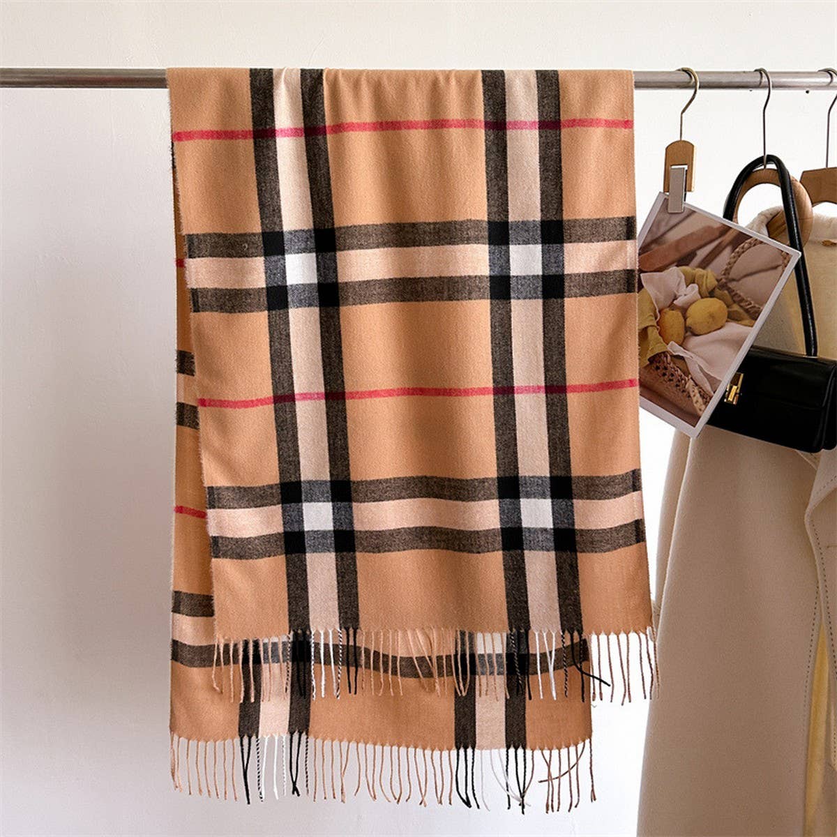 Classic Tartan Warm Scarf for Fall and Winter