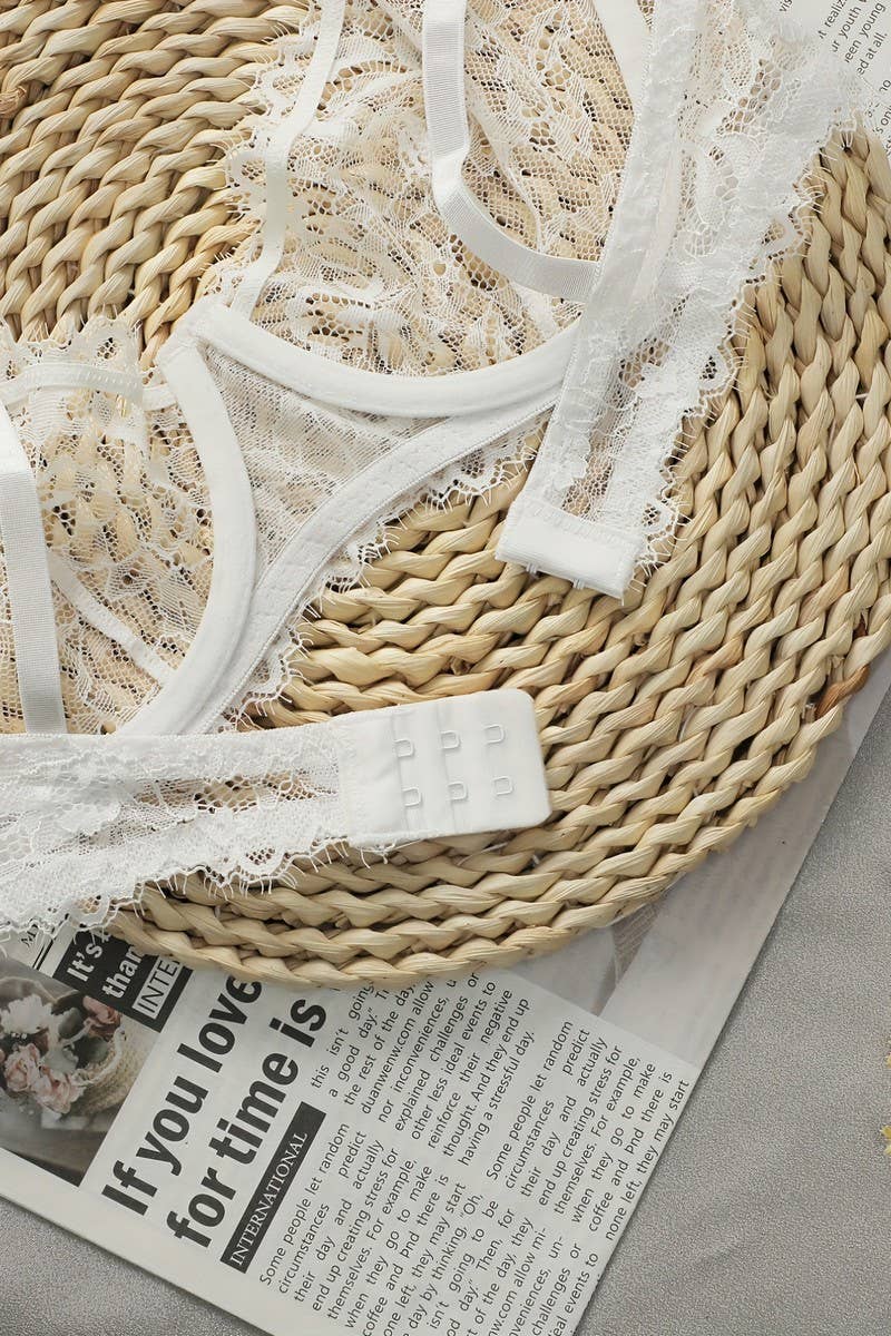 CWMU00294_SEXY LACE UNDERWIRE PUSH UP BRA SET