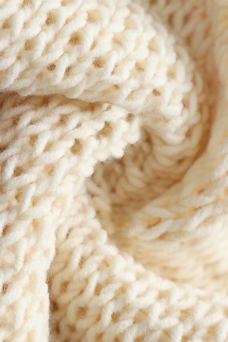 CWOCAL379 Casual Open Front Crochet Cardigan Sweater