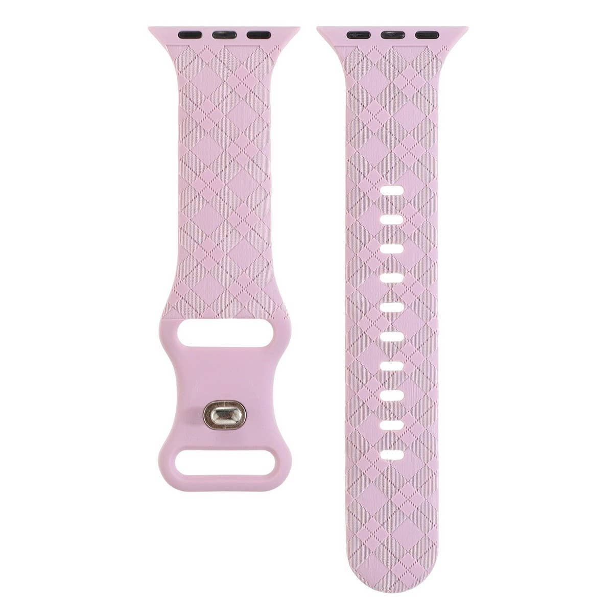 APPLE WATCH9-1 ENGRAVED CHECKERED SILICONE STRAP_CWWW0052