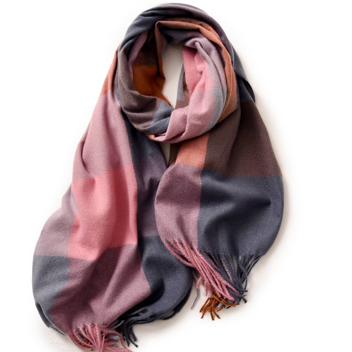 Elegant Plaid Shawl - Winter Scarf for Women