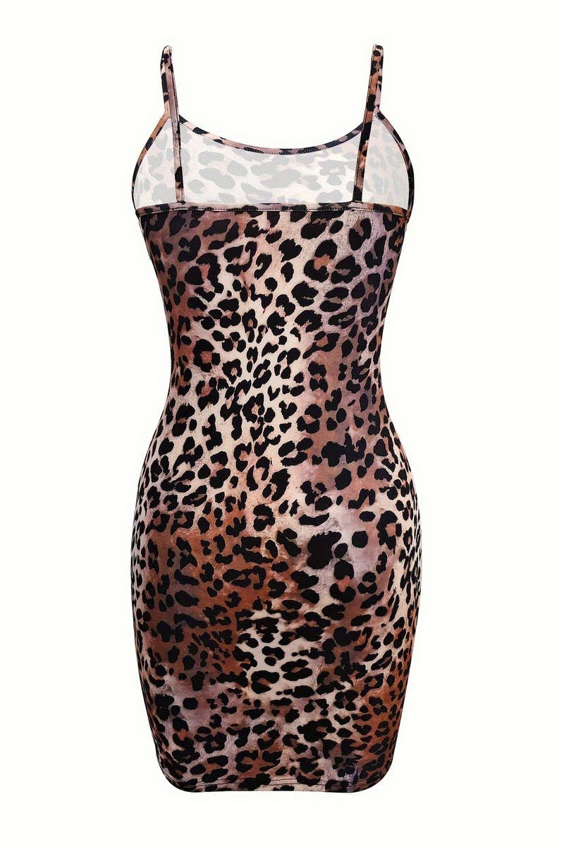 CWDHL0783_SEXY LEOPARD PRINT TIGHT SUSPENDER DRESS