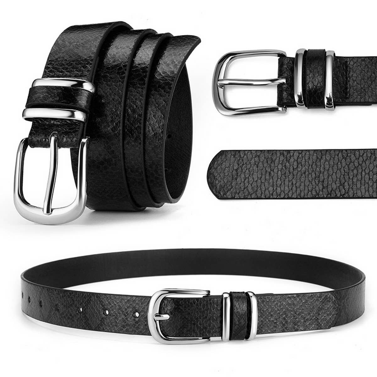 2024 NEW WOMEN RETRO SNAKE PRINT PIN BUCKLE BELT_CWABE0356