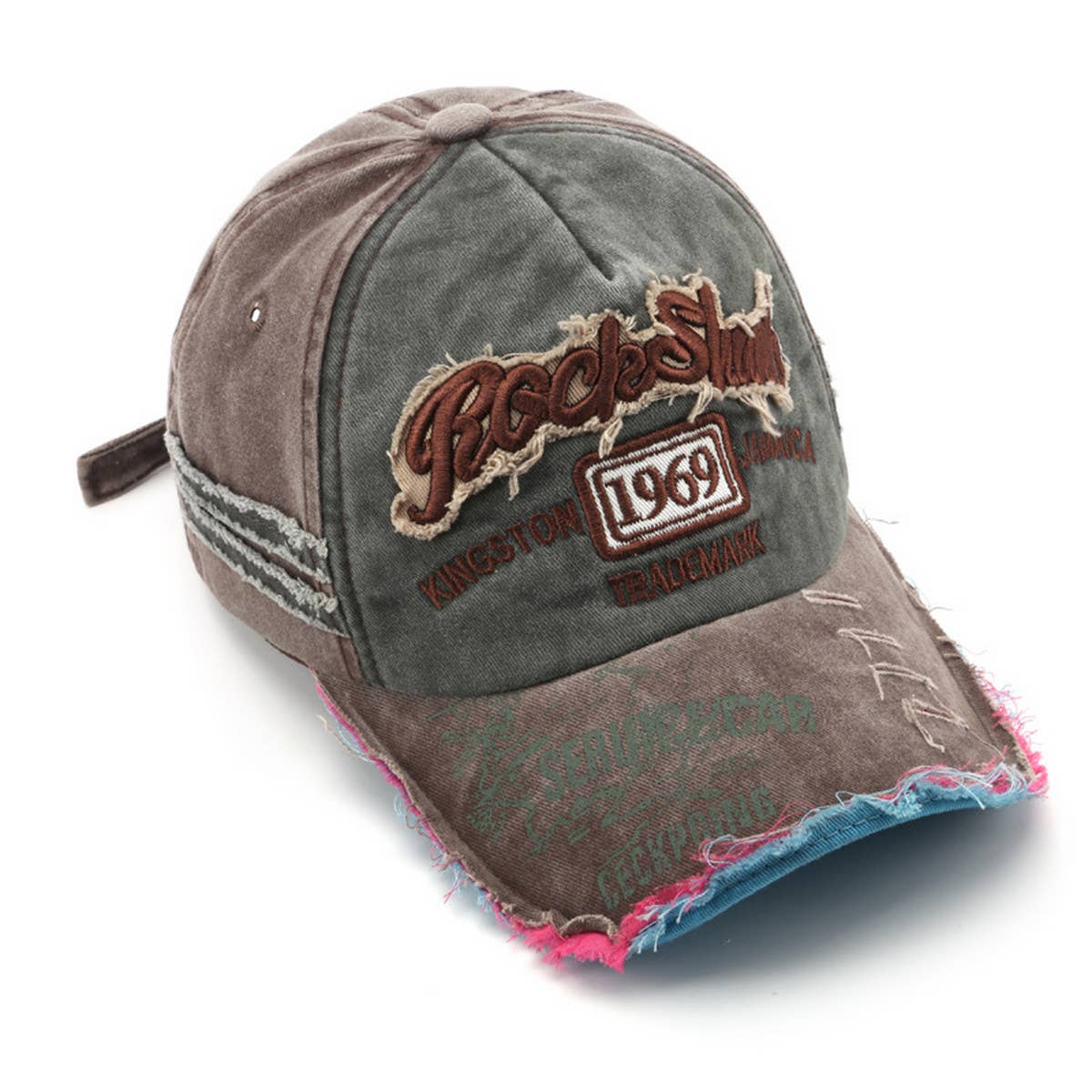 CWAH3221_VINTAGE WASHED OLD BASEBALL CAP WITH HOLES