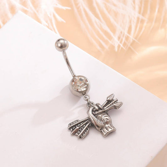 Unique Fist Arrow Belly Ring Body Piercing