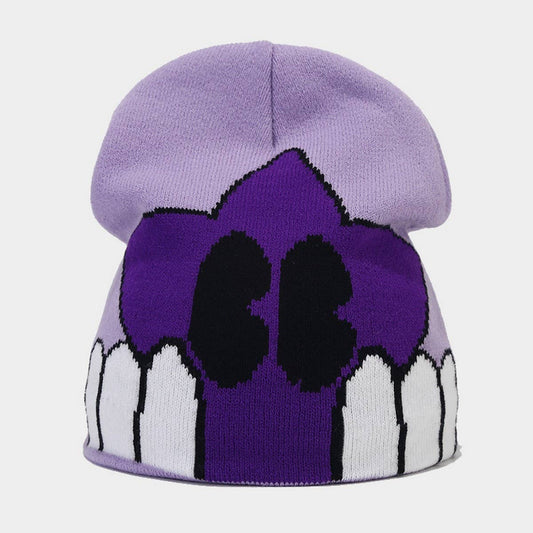 CUTE CARTOON PATTERN WINTER KNITTED HAT