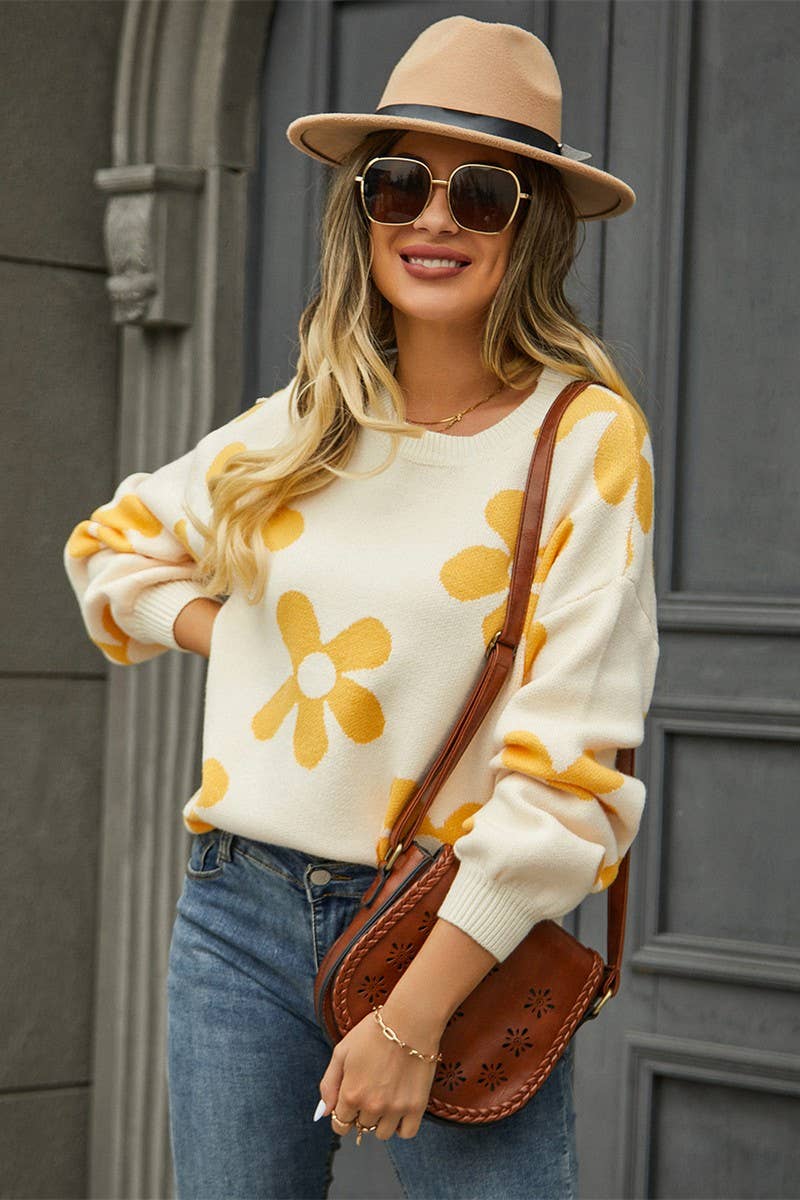 CWOSWL1658_Crew Neck Long Sleeve Pullover Sweater