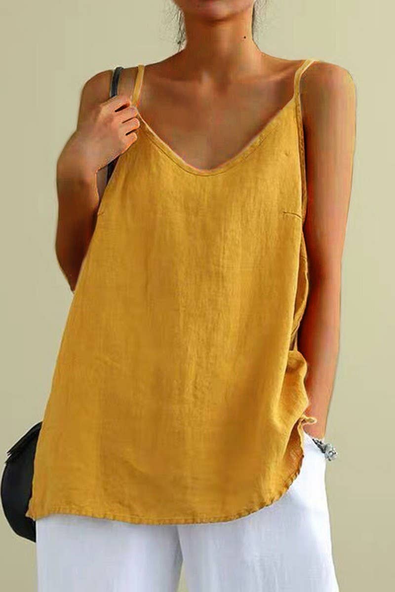 CWTTSL0405_SUMMER LOOSE SLEEVELESS VERSATILE BASE TOP