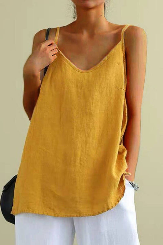 CWTTSL0405_SUMMER LOOSE SLEEVELESS VERSATILE BASE TOP