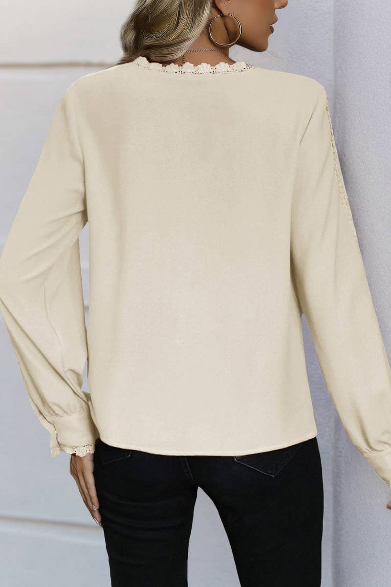 CWTBLL00728_V-NECK COMMUTER LONG-SLEEVED SHIRT