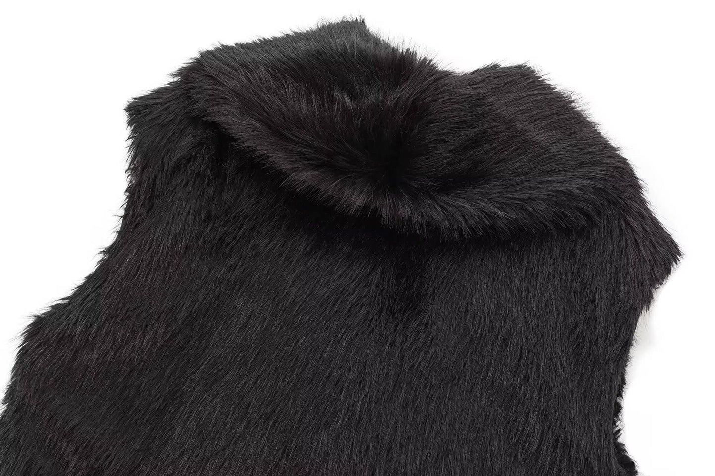 Elegant faux fur effect jacket short Vest