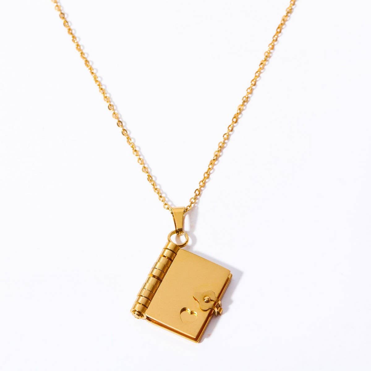 Couple Open and Close Book Pendant Necklace