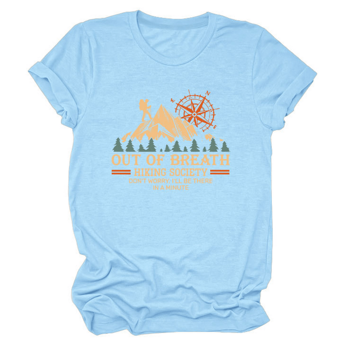 Comfy Crew Neck Tee – Hiking Quote for Women_CWTTS1523