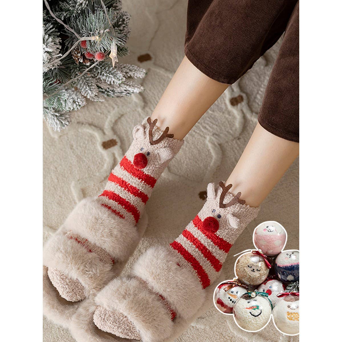 CWMS02732_KIDS FAMILY CHRISTMAS CREW SOCKS WINTER GIFT