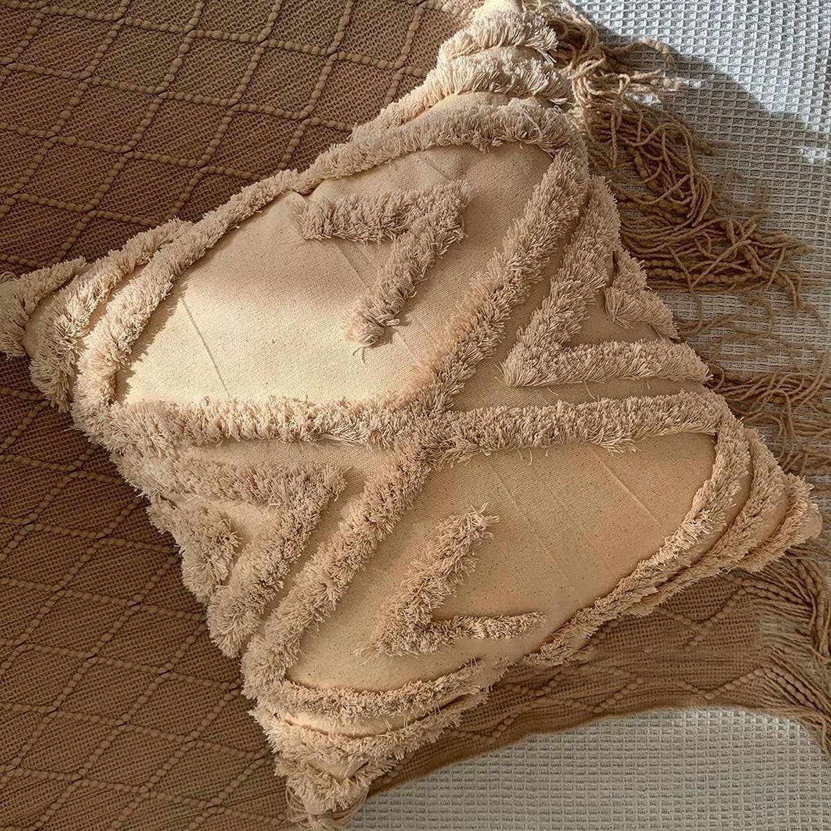 Cotton Linen Pillow Cover for Living Room Sofa &Bed