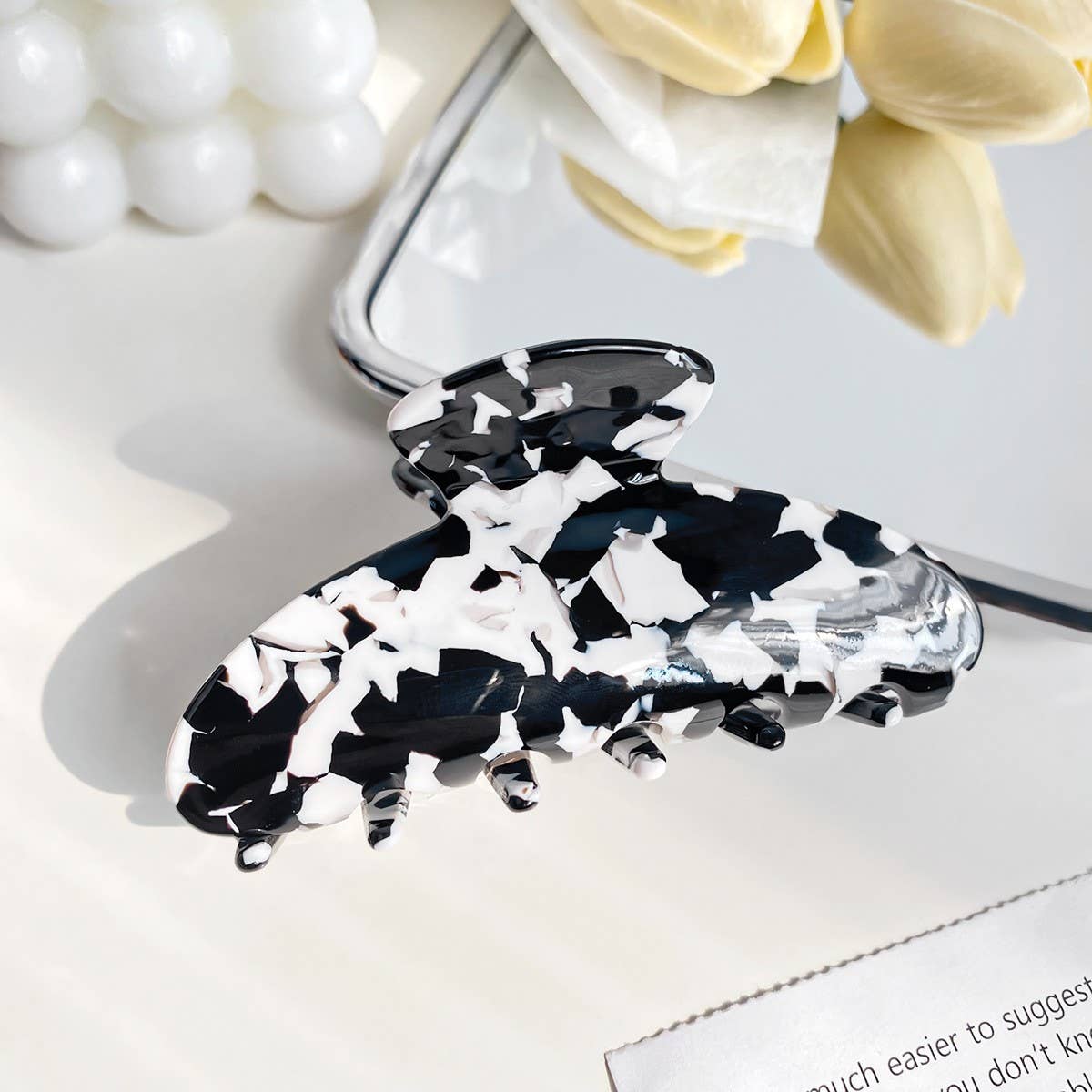 Acetate Hair Clip INS Trendy Quicksand Shark Clip_CWAHA2090