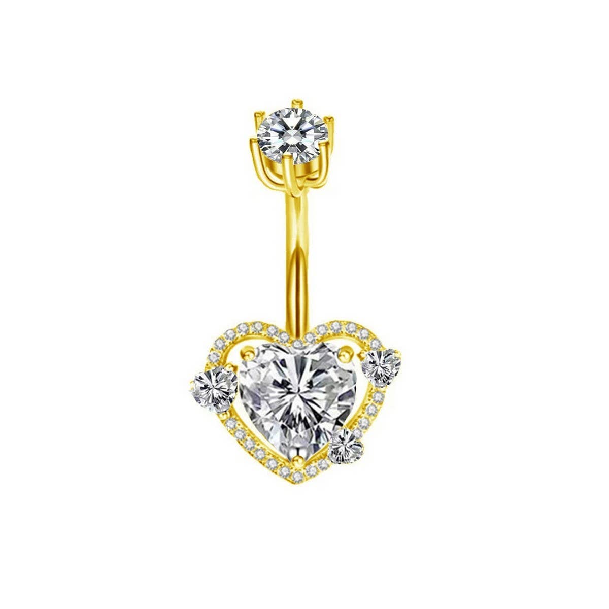 Zircon Belly Piercing Set – Mixed Charm Styles_CWMM9188