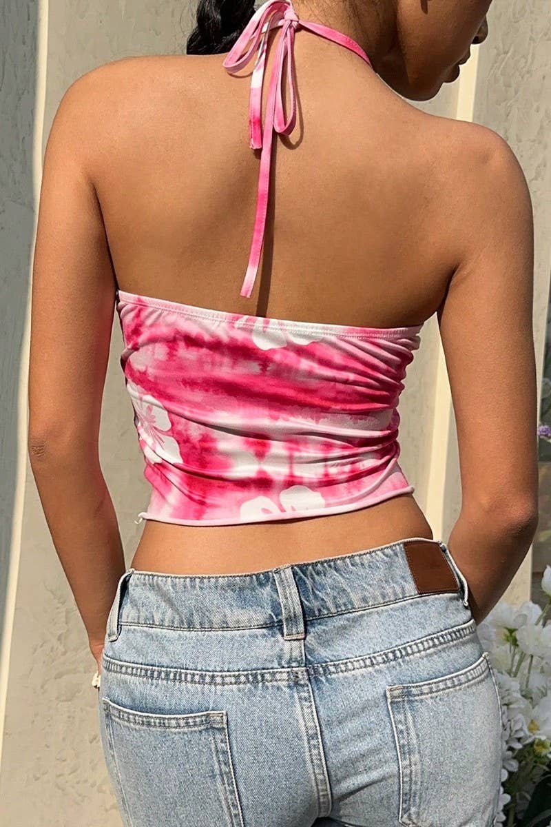 CWTTSL0475_SUMMER SEXY TIE-DYE HALTER TOP