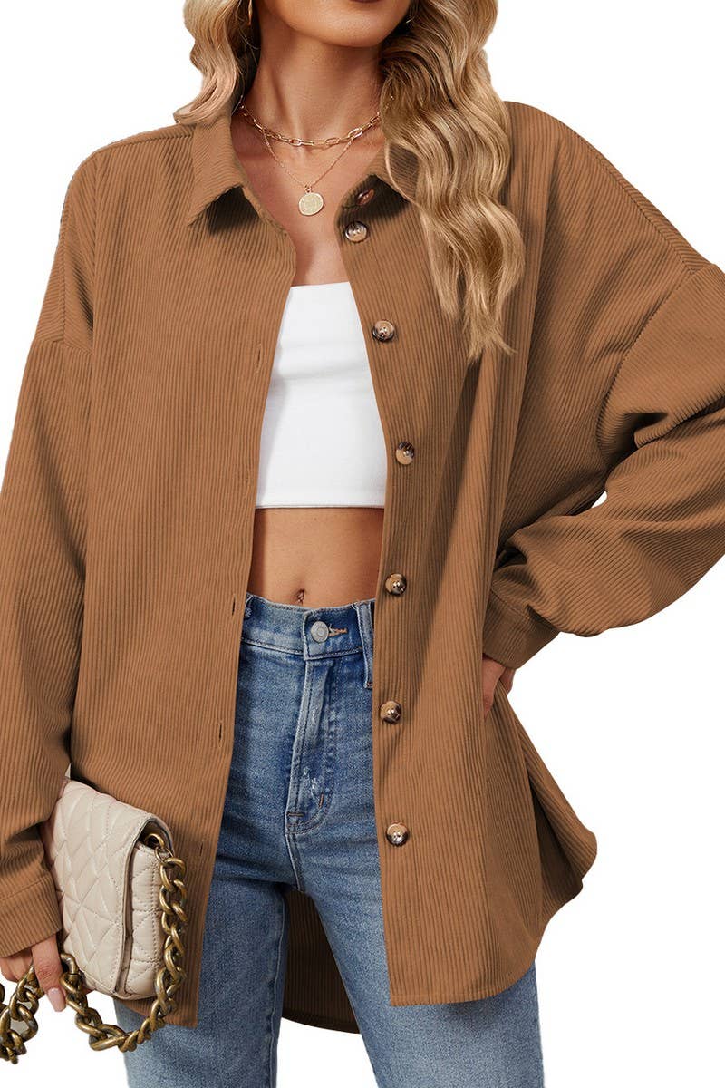 CWOCO0501_NEW COLLAR CASUAL LONG SLEEVED SHIRT JACKET