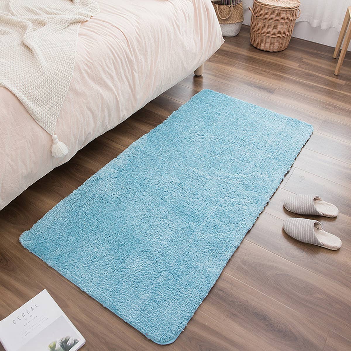 SOLID COLOR NON-SLIP WATER-ABSORBENT BATHROOM MAT_CWMM1596