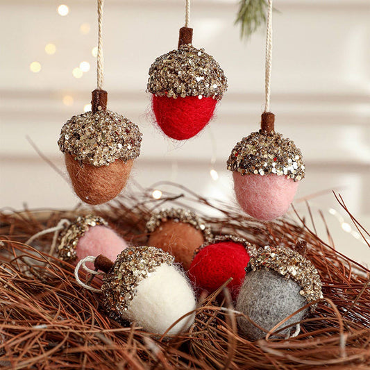 Felt Pinecone Acorn Christmas Tree Ornament