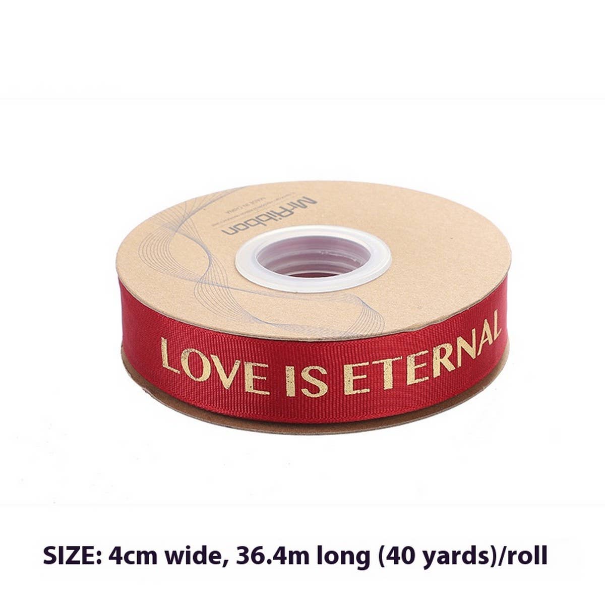 GOLD STAMPED THREADED RIBBON DIY BOW RIBBON