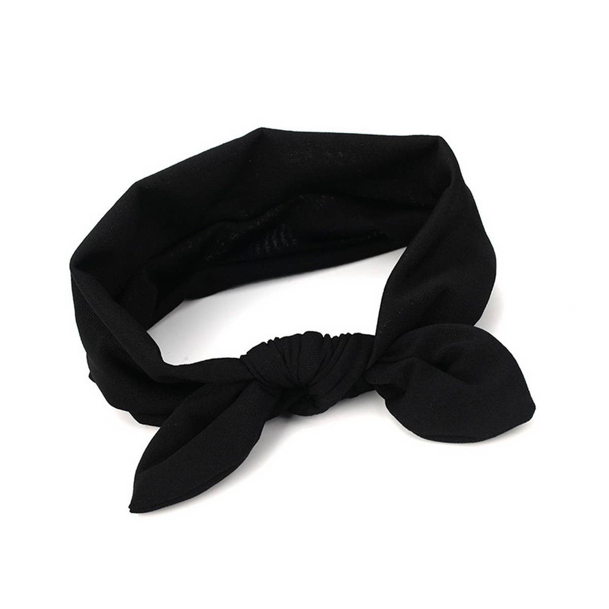 CWAHA6414_BOWKNOT FABRIC RABBIT EAR HEADBAND
