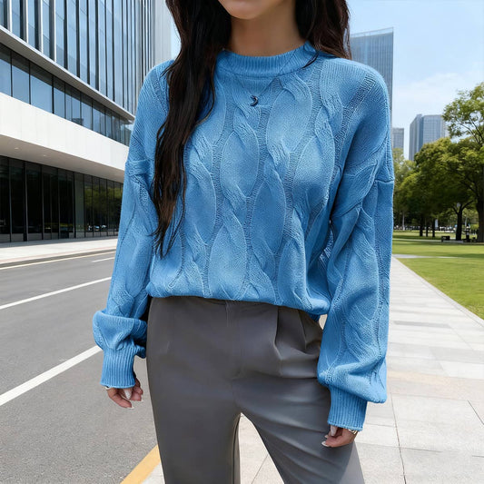 casual and simple long-sleeved base sweater