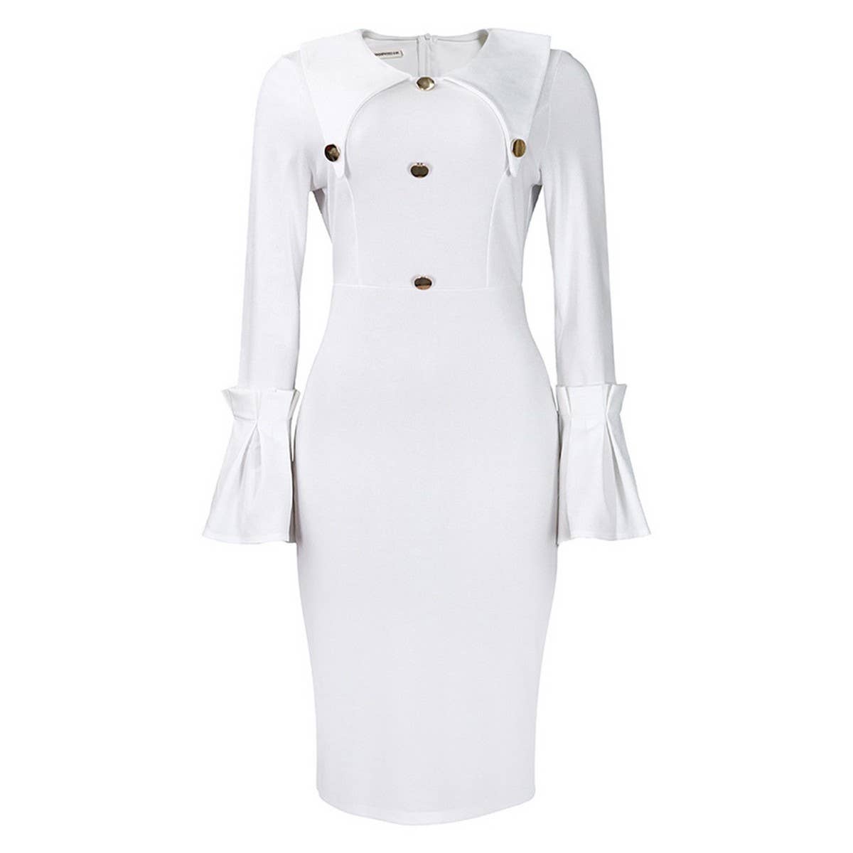 FASHIONABLE AND ELEGANT COMMUTER LONG DRESS_CWDMD3698