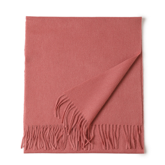 Unisex Wool Scarf ? Soft Solid Color with Tassels