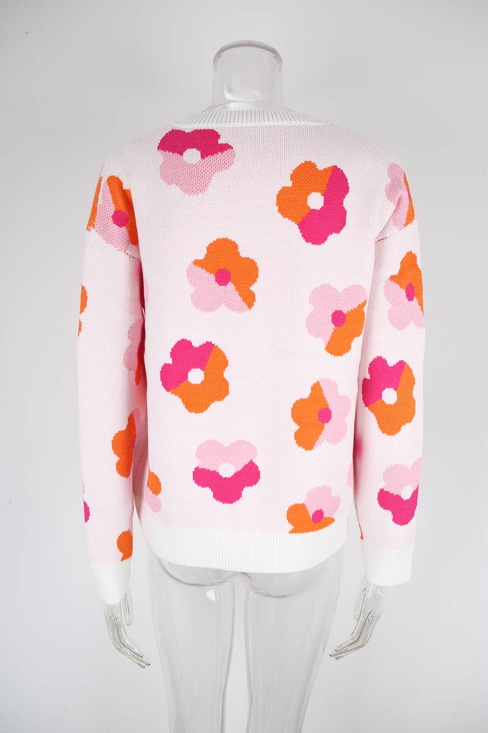 Color-blocked round-neck fashion knitted sweater