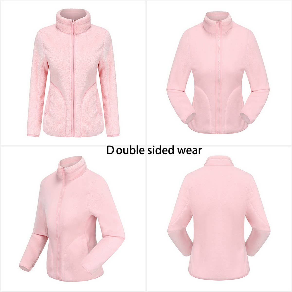 Fleece thickened double fleece cardigan jacket