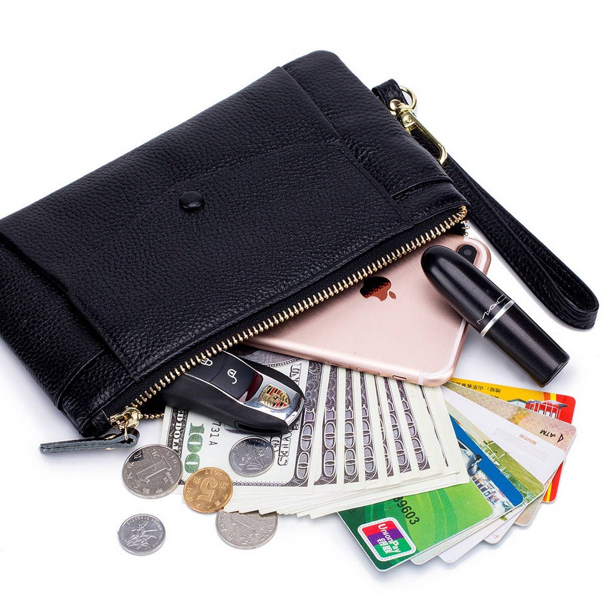ULTRATHIN LONG LARGE CAPACITY CLUTCH LEATHER WALLET_CWAB3747