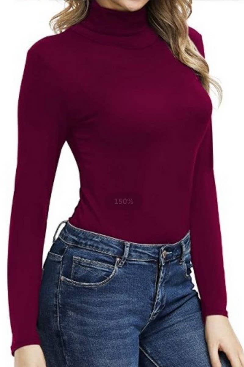 Casual turtleneck top T-shirt base