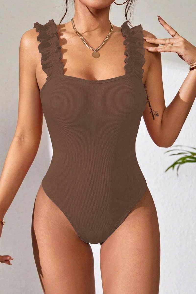 CWTHT0147_SOLID COLOR KNIT CAMISOLE SLEEVELESS BODYSUIT