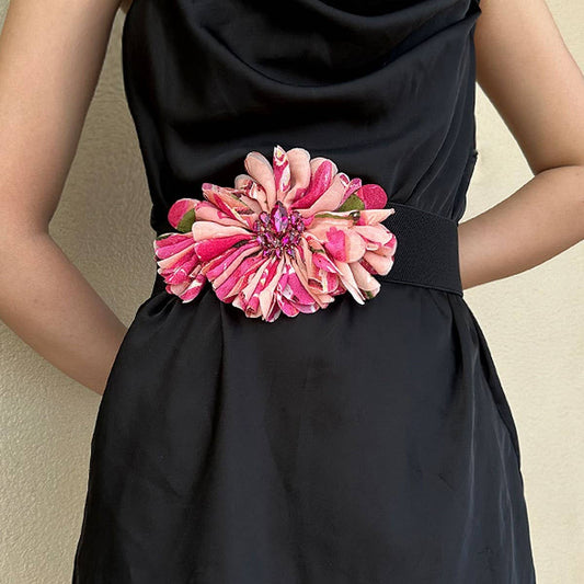 New Floral Fabric Waist Belt for Dresses