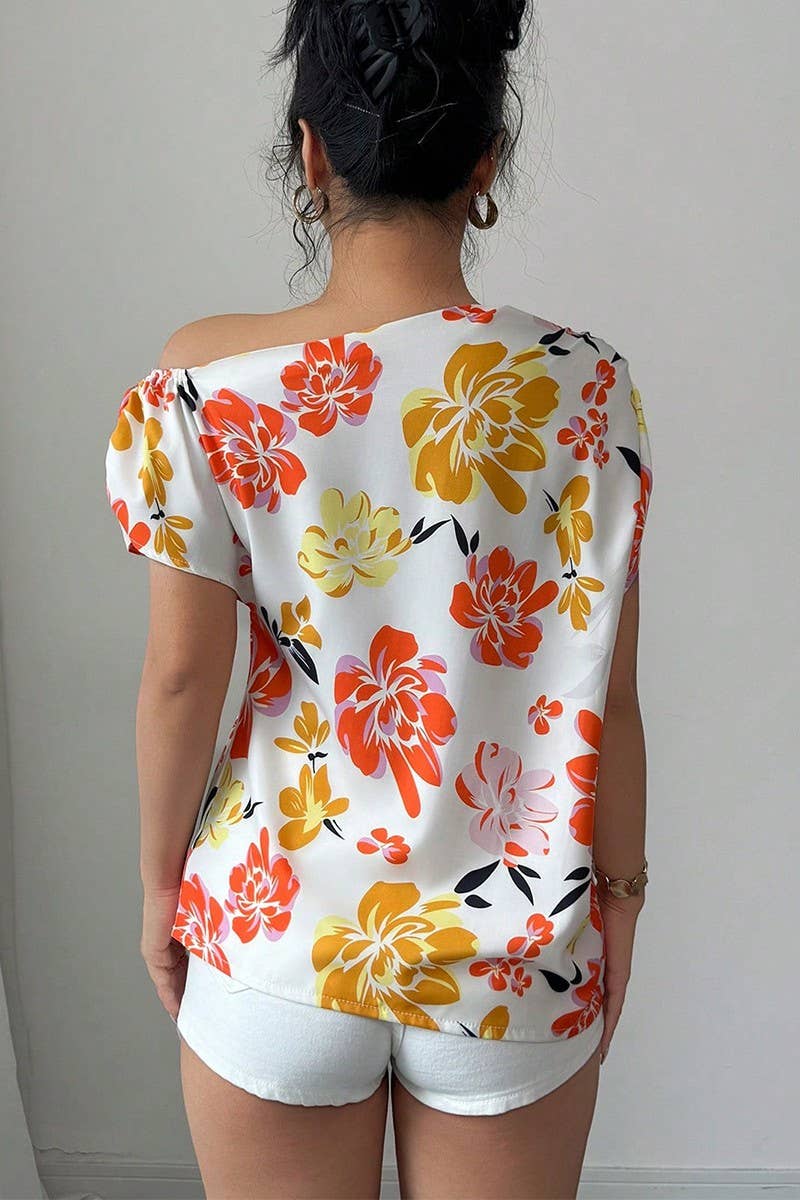 CWTTS1578_SUMMER HOLIDAY STYLE OFF-SHOULDER SHIRT