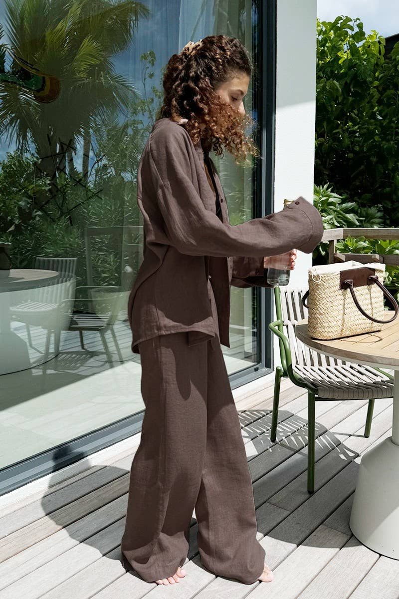 CWSTB1799_LOOSE COTTON SHIRT AND TROUSERS SET