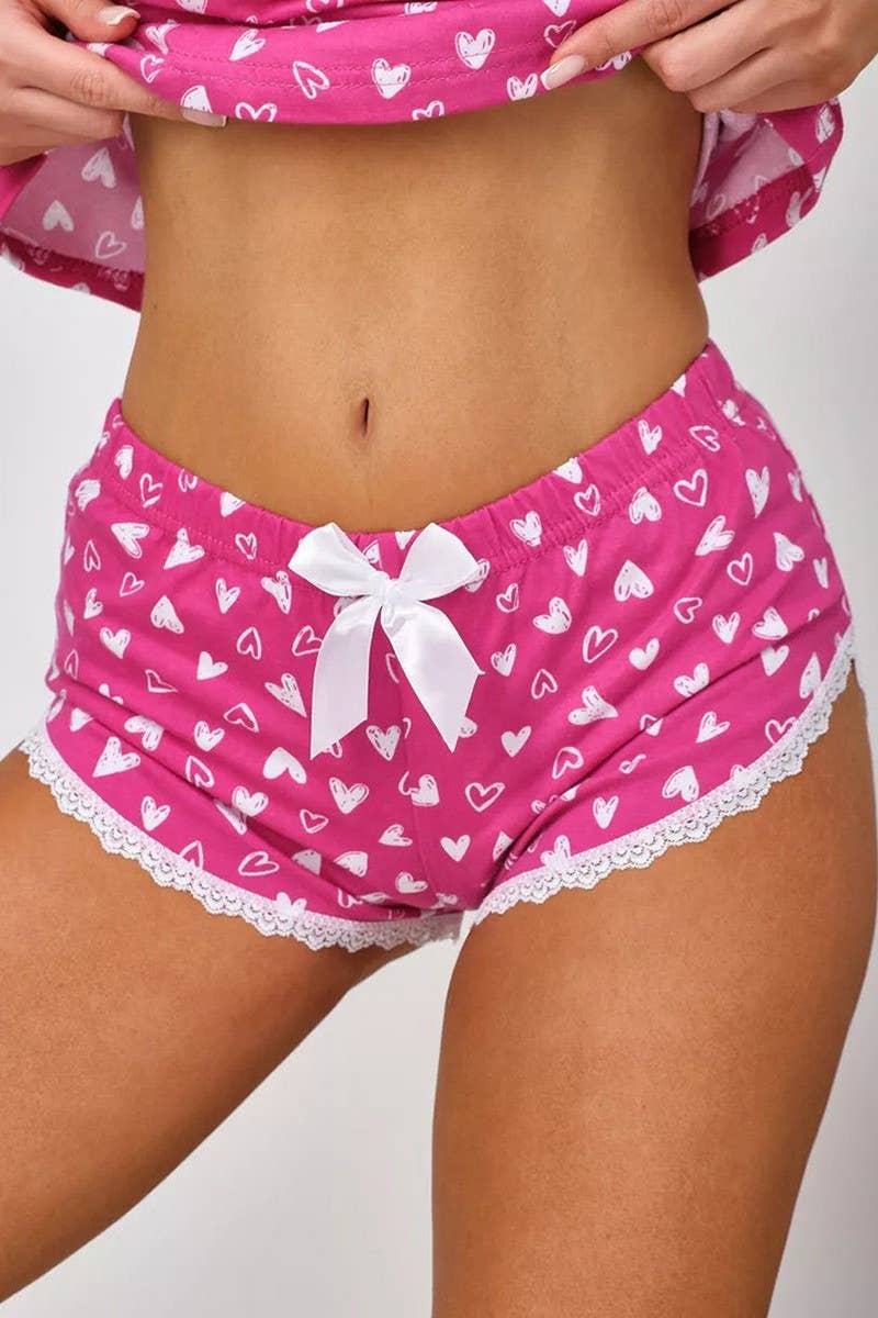 CWSBSSL0108_SUMMER COMFORTABLE SUSPENDER SHORTS PAJAMA SET