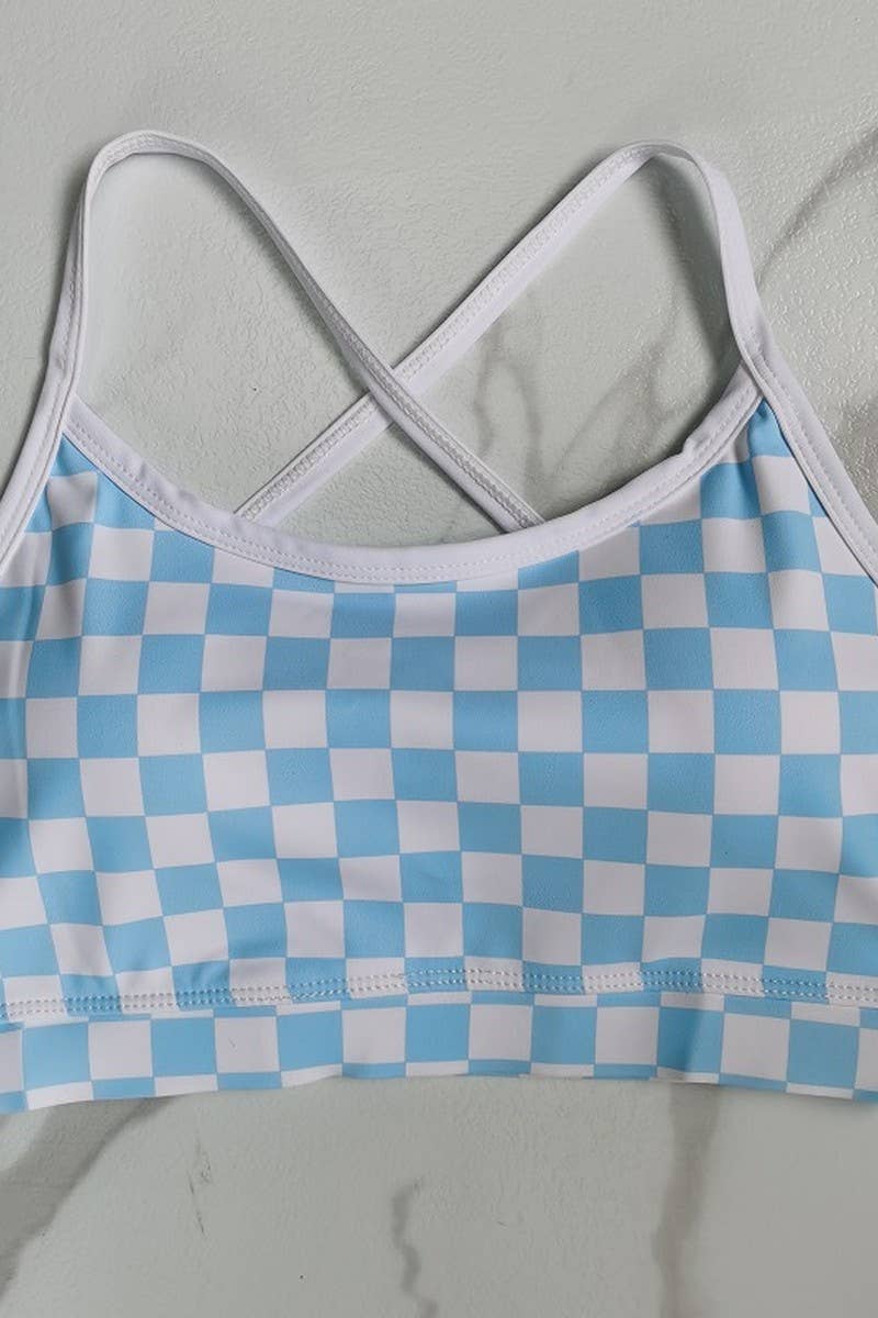 CWTTK1105_YOGA TANK TOP WITH CHECKERBOARD PRINT AND PADDING