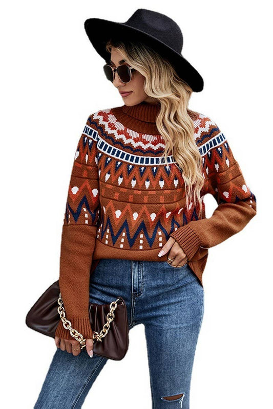 CWOSWL1941_Turtle Neck Long Sleeve Pullover Sweater