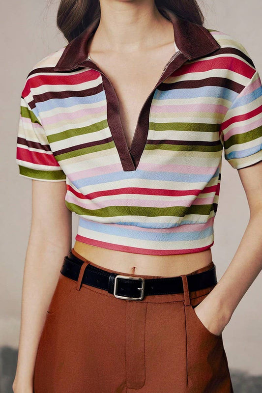 NEW SUMMER COMMUTER STRIPED SHORT SLEEVESCWTTSL0445