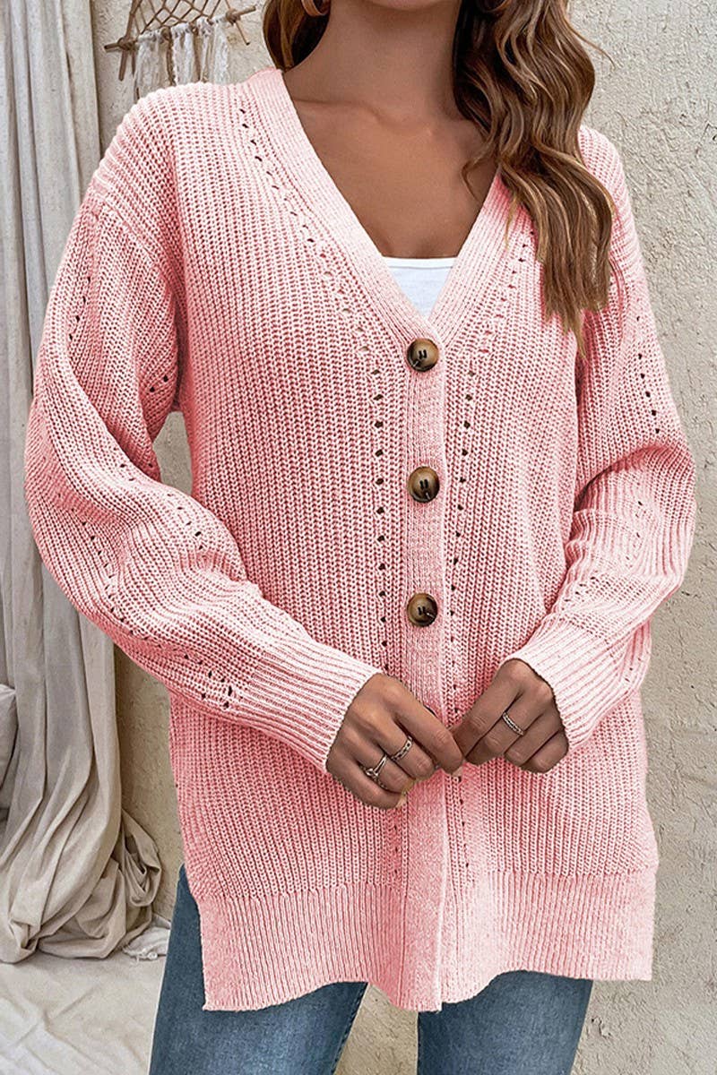 CWOSWL1723_Button Down Long Sleeve Casual Cardigan Sweater