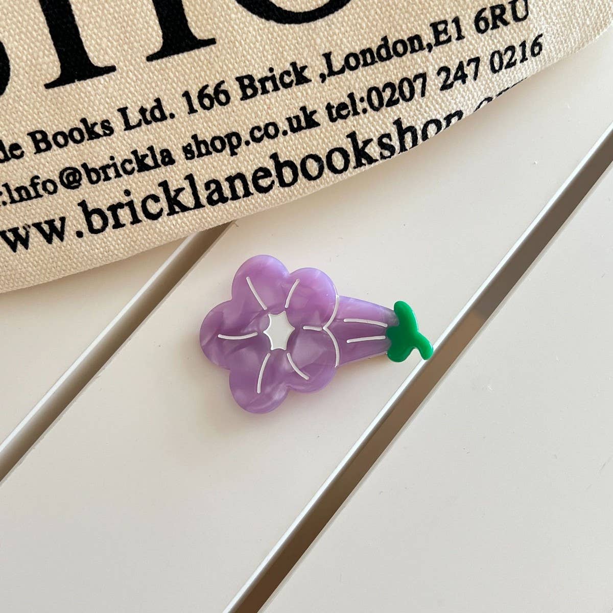 CWAHA07744_CARTOON TULIP BIRD ACETATE HAIR CLIP FOR WOMEN